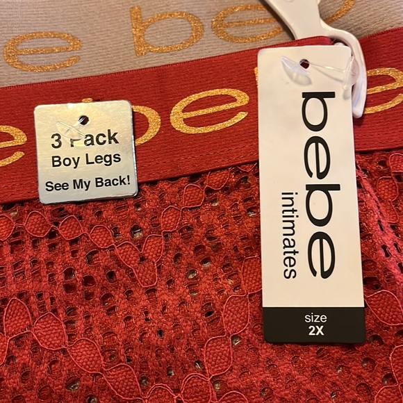 NWT bebe 3 pack plus size lace boy short - Picture 2 of 6